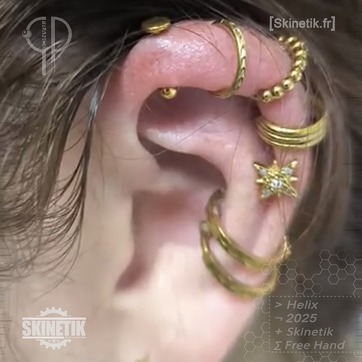 Piercing hélix vertical