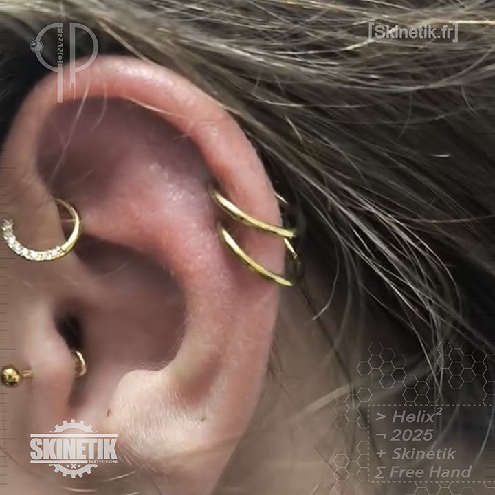 Piercing double hélix