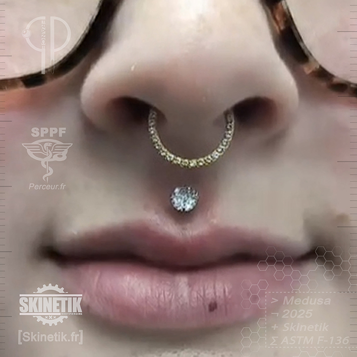 Labret Titane Violine Celestial Bloom